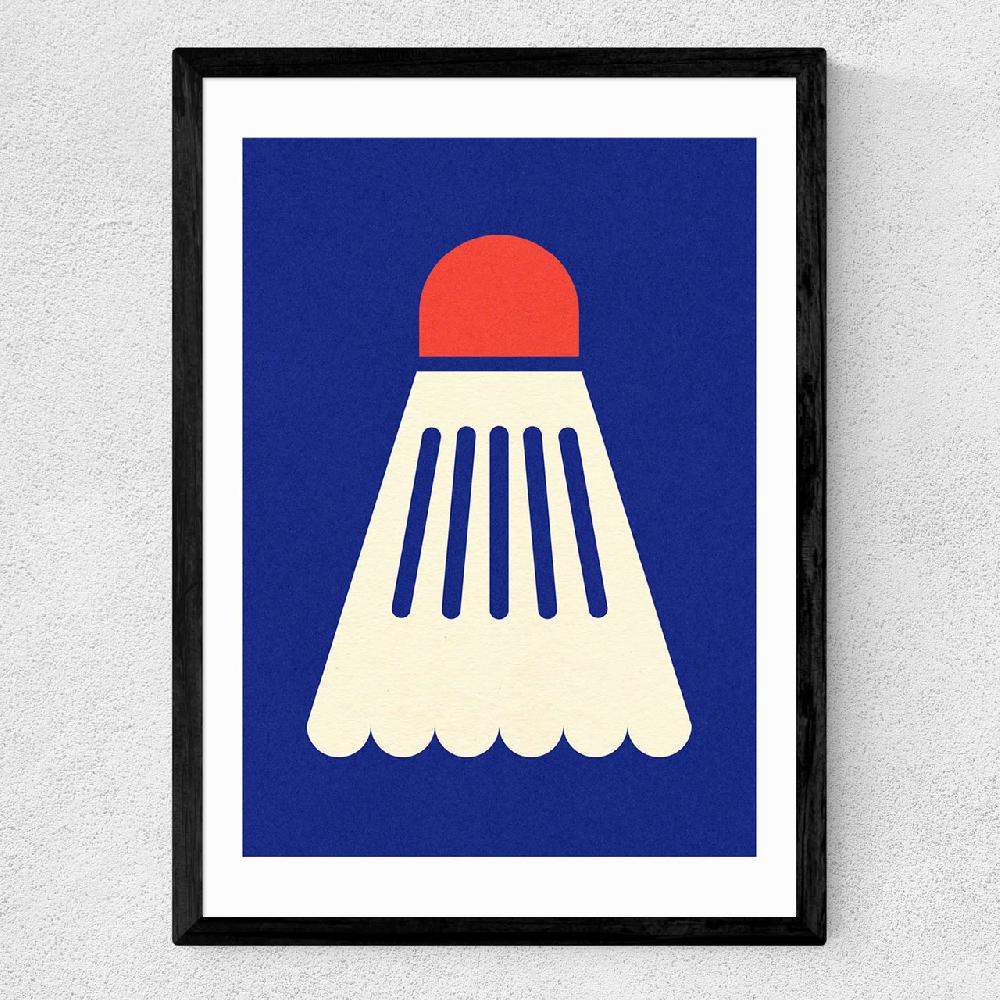 East End Prints Badminton White Red