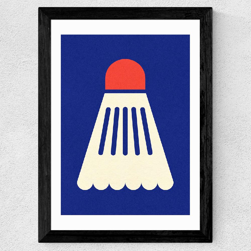 East End Prints Badminton White Red