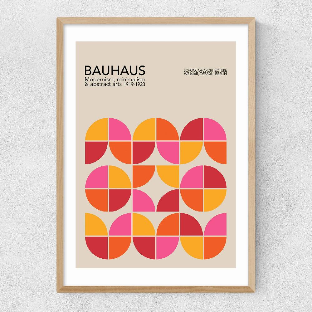 East End Prints Bauhaus Quarter Circles