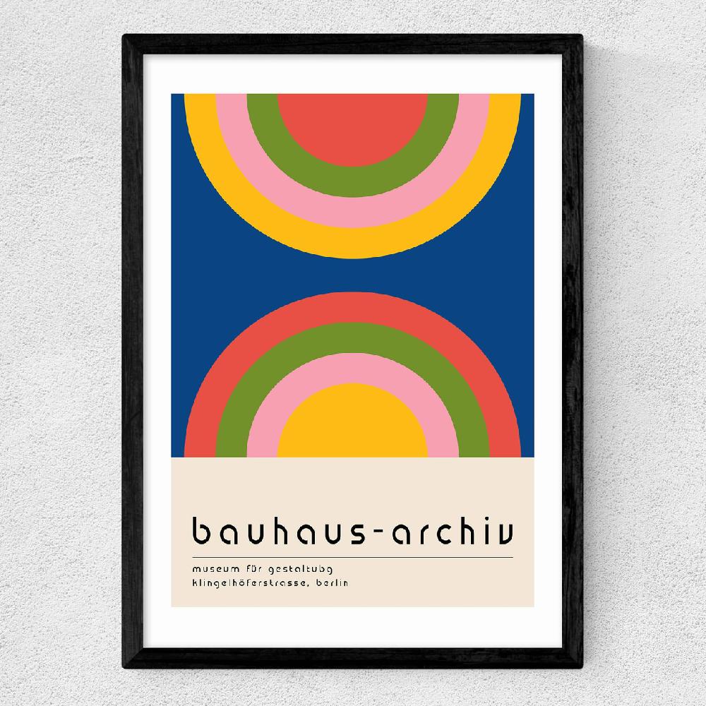 East End Prints Bauhaus Rainbow By Luxe Poster Co