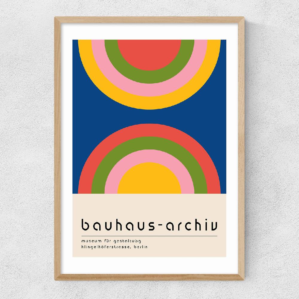East End Prints Bauhaus Rainbow By Luxe Poster Co