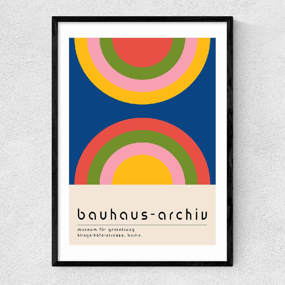 east end prints Bauhaus Rainbow by Luxe Poster Co