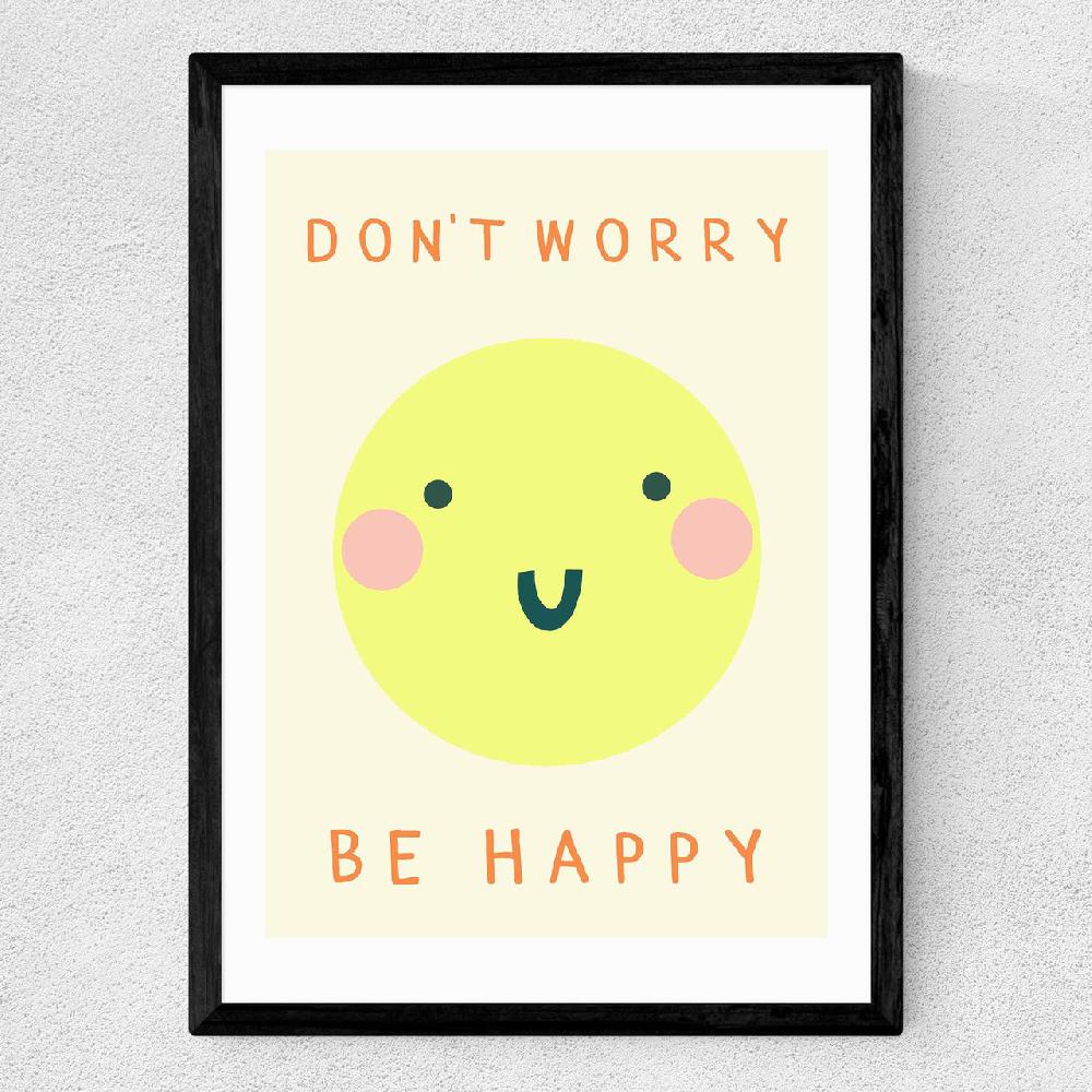 East End Prints Be Happy By Darcie Olley