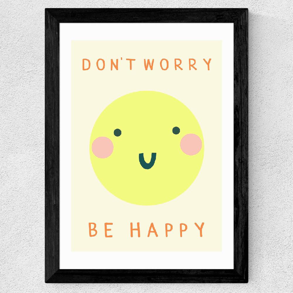 East End Prints Be Happy By Darcie Olley