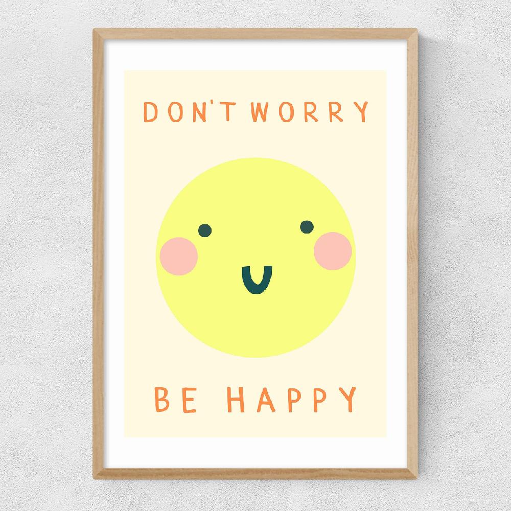East End Prints Be Happy By Darcie Olley
