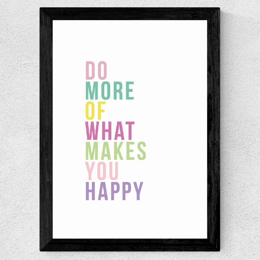 East End Prints Be Happy Pastel