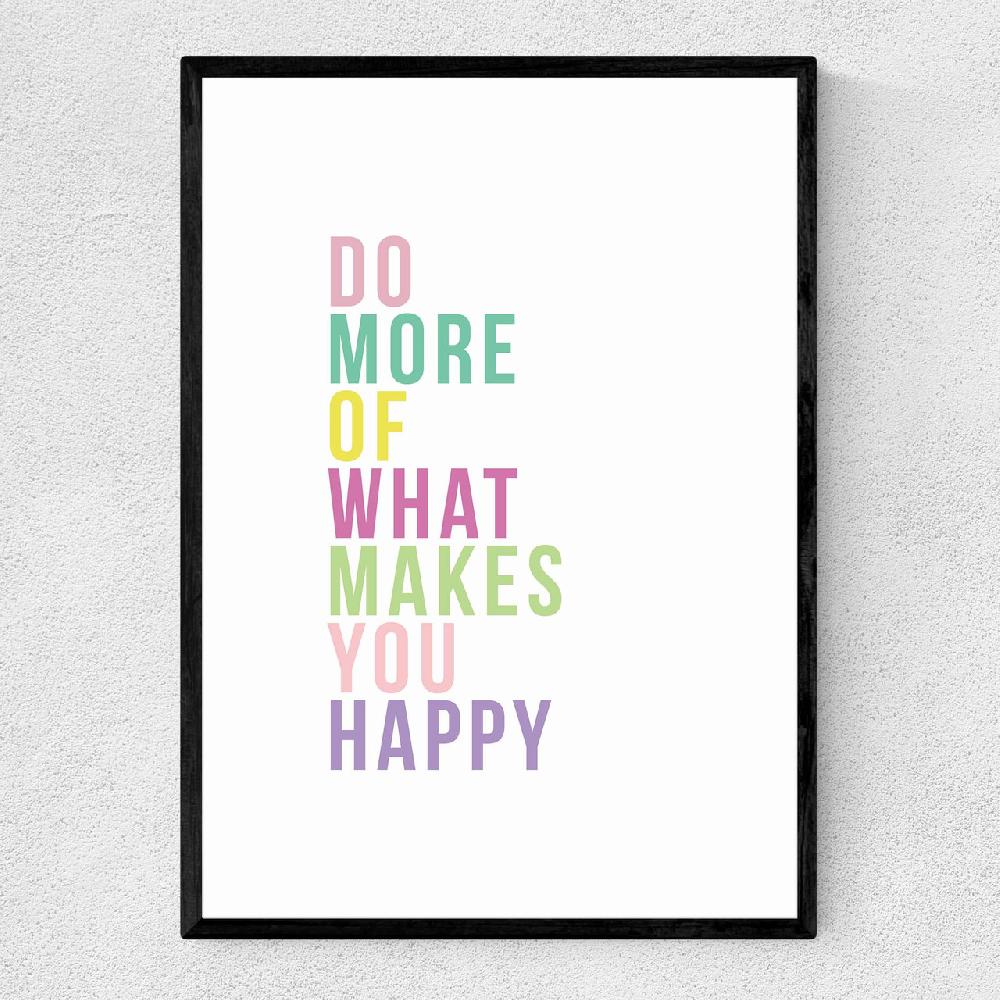 east end prints Be Happy Pastel