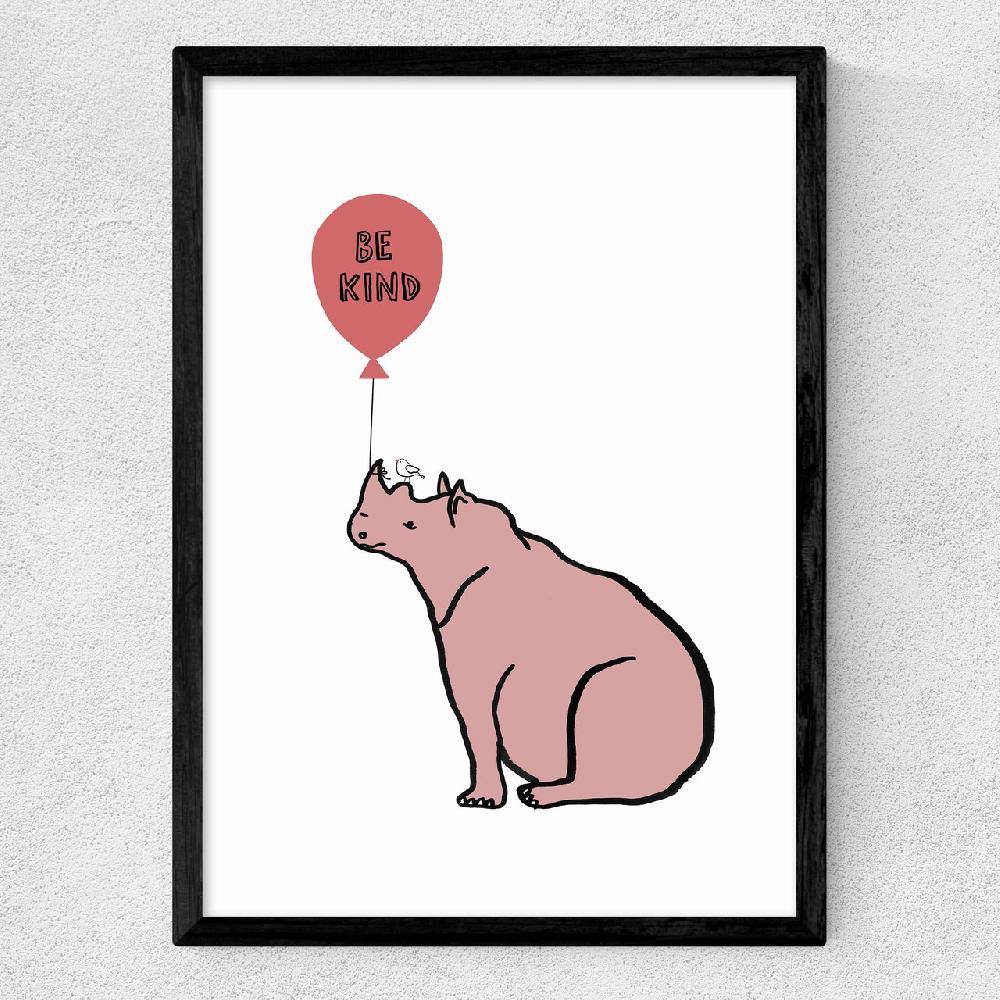 East End Prints Be Kind Rhino
