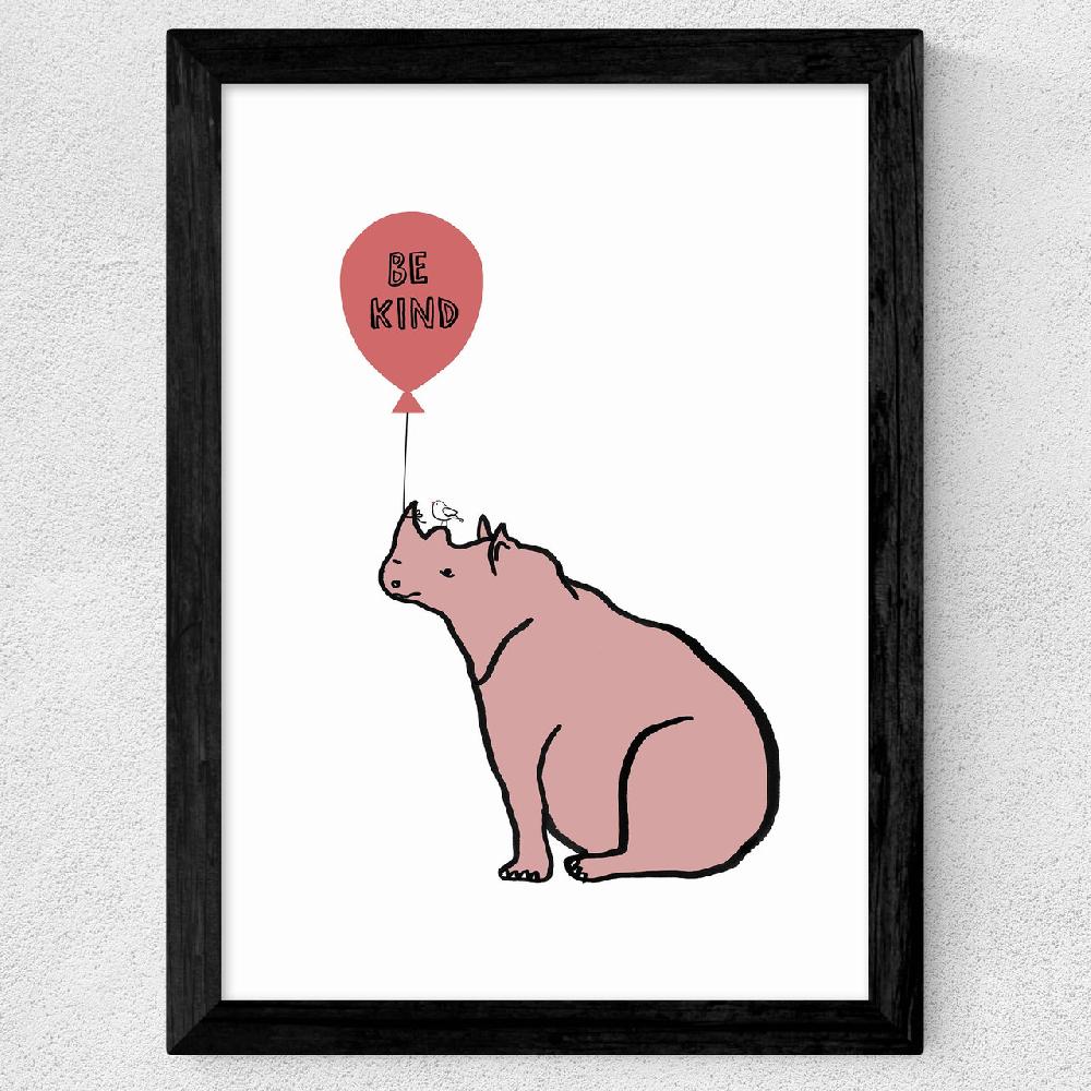 East End Prints Be Kind Rhino