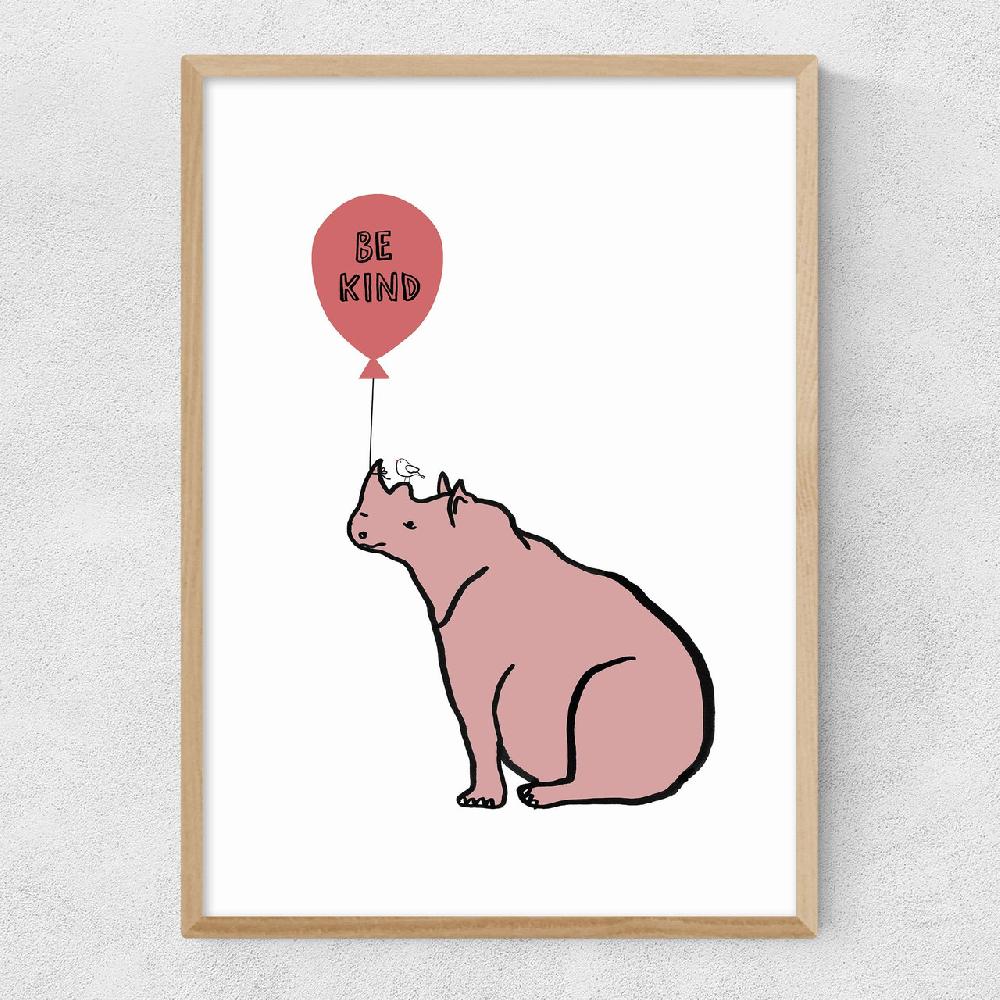 East End Prints Be Kind Rhino