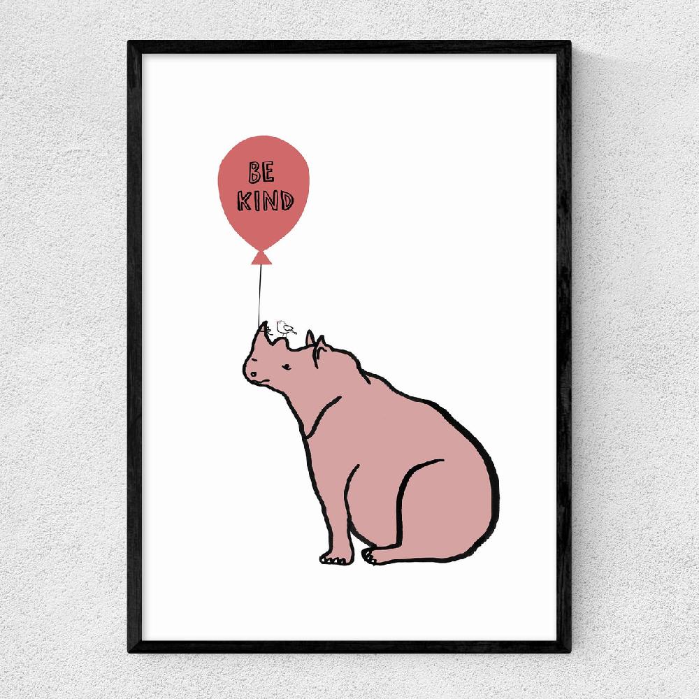east end prints Be Kind Rhino