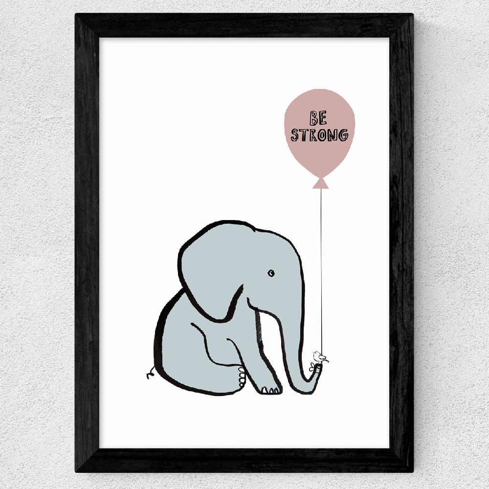 East End Prints Be Strong Elephant