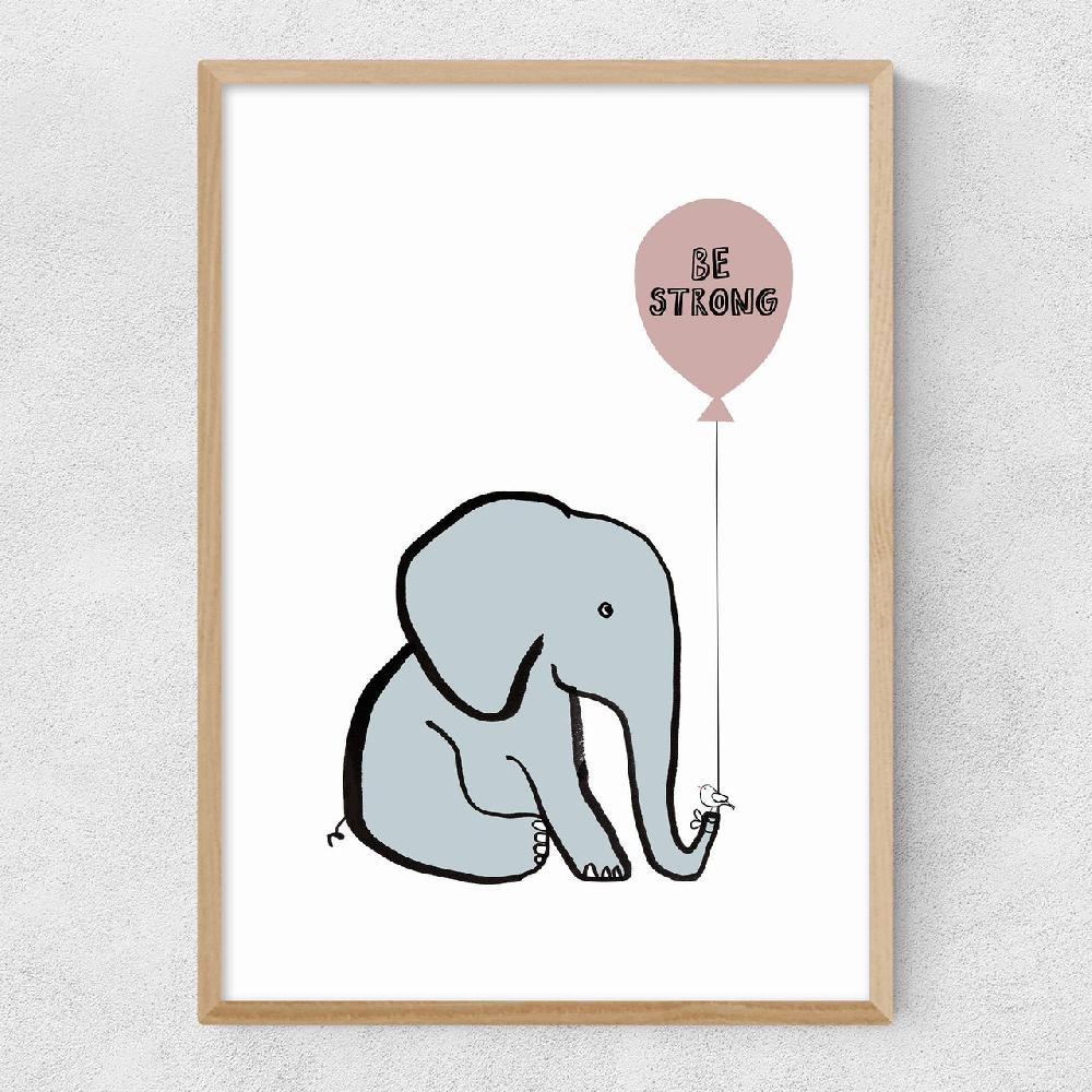 East End Prints Be Strong Elephant