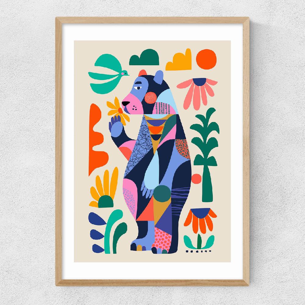 East End Prints Bear By Rachel Lee