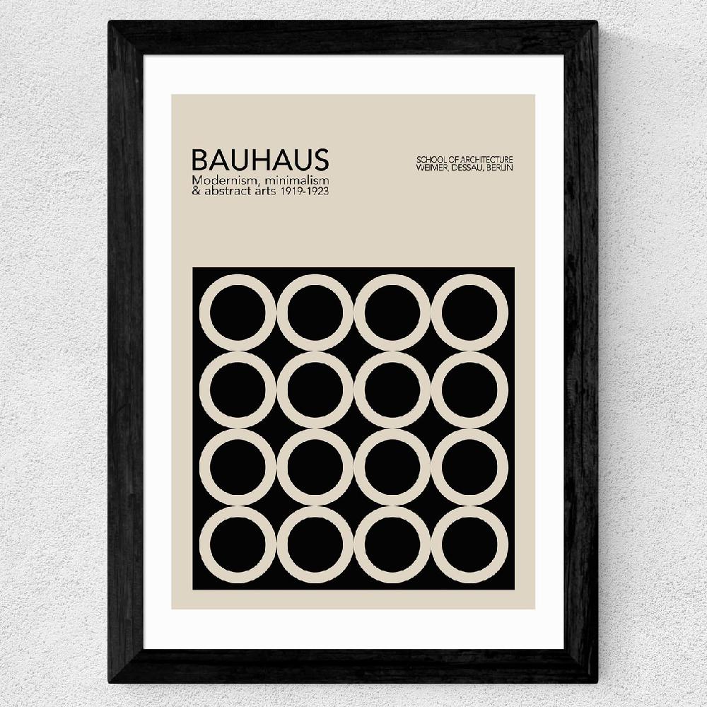 East End Prints Black And Beige Bauhaus