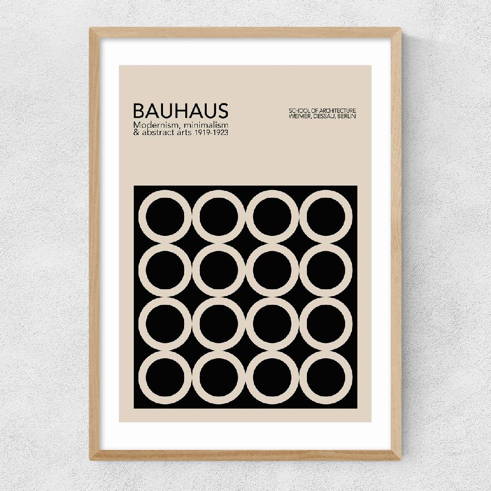 East End Prints Black And Beige Bauhaus