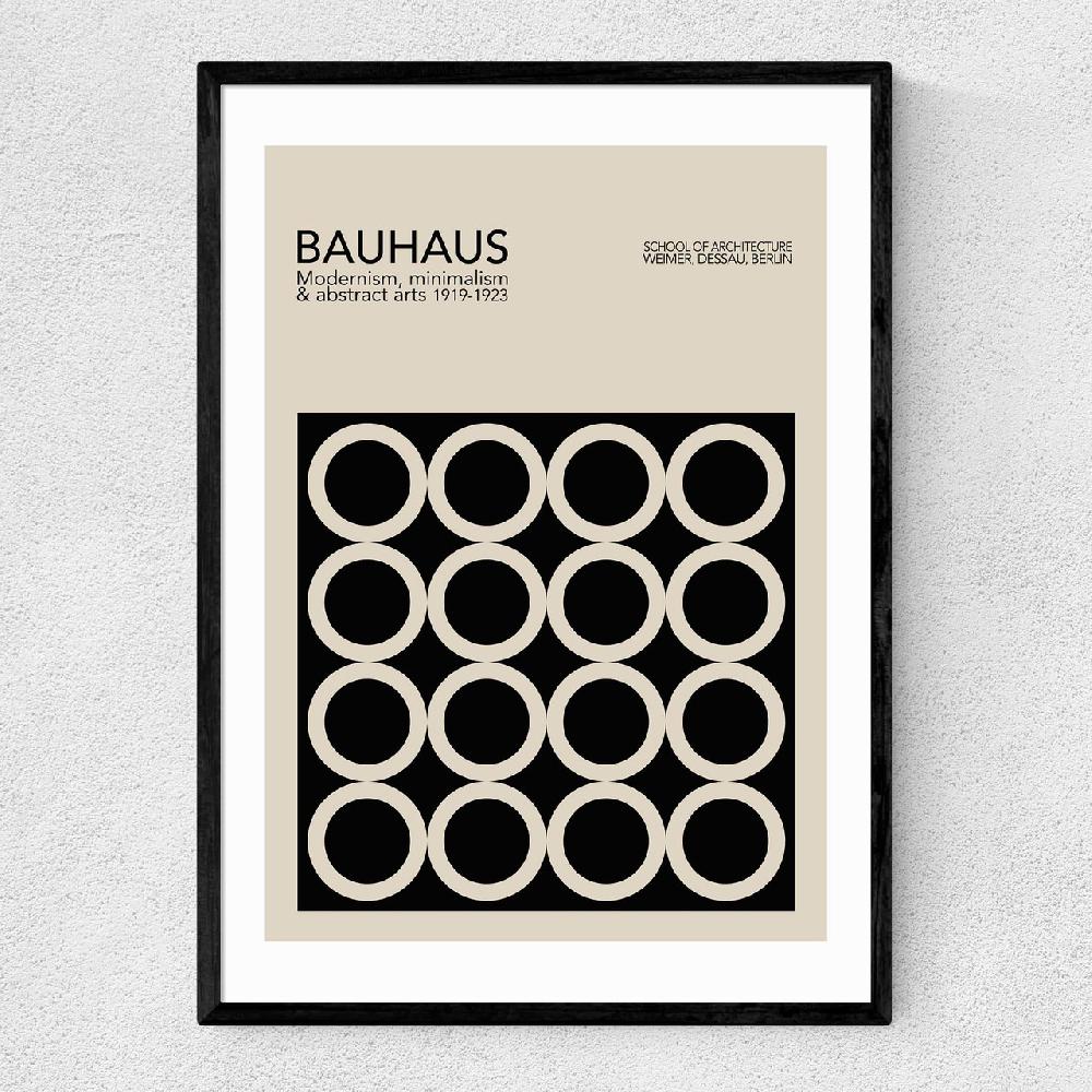 east end prints Black And Beige Bauhaus