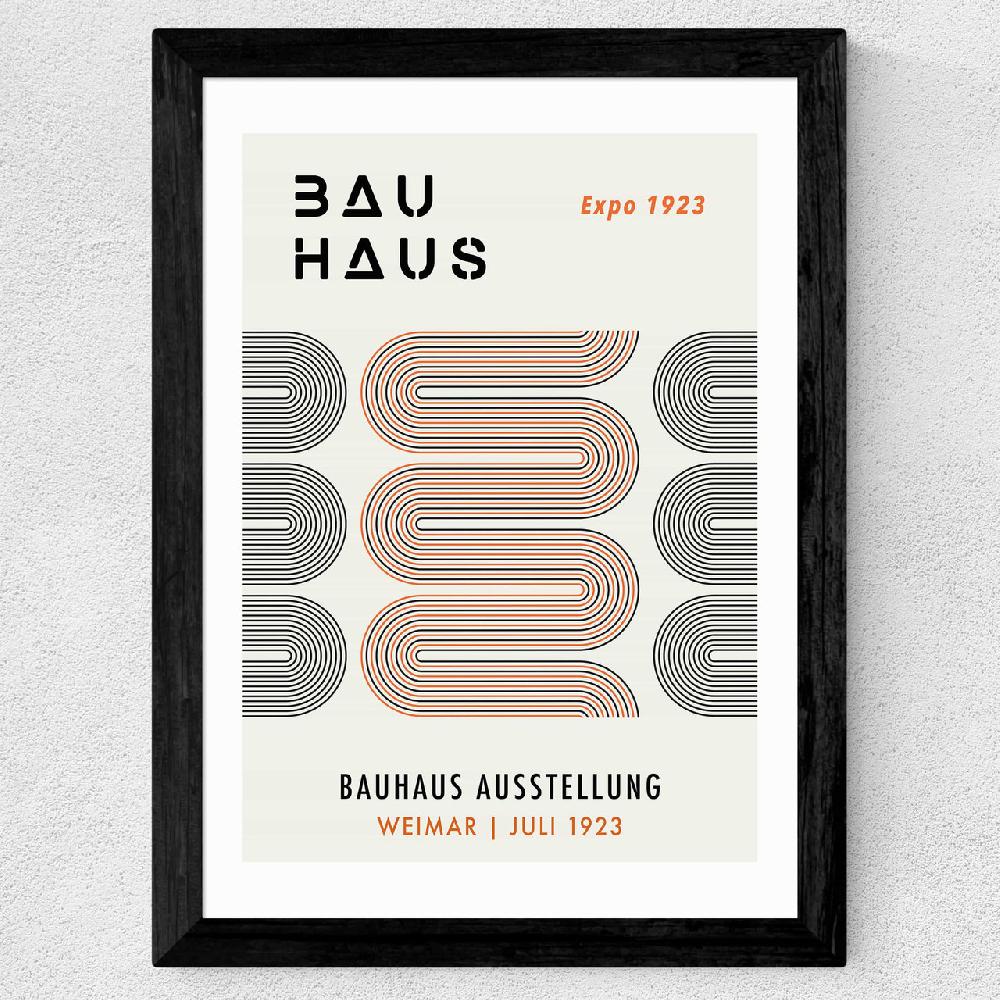East End Prints Black And Orange Bauhaus
