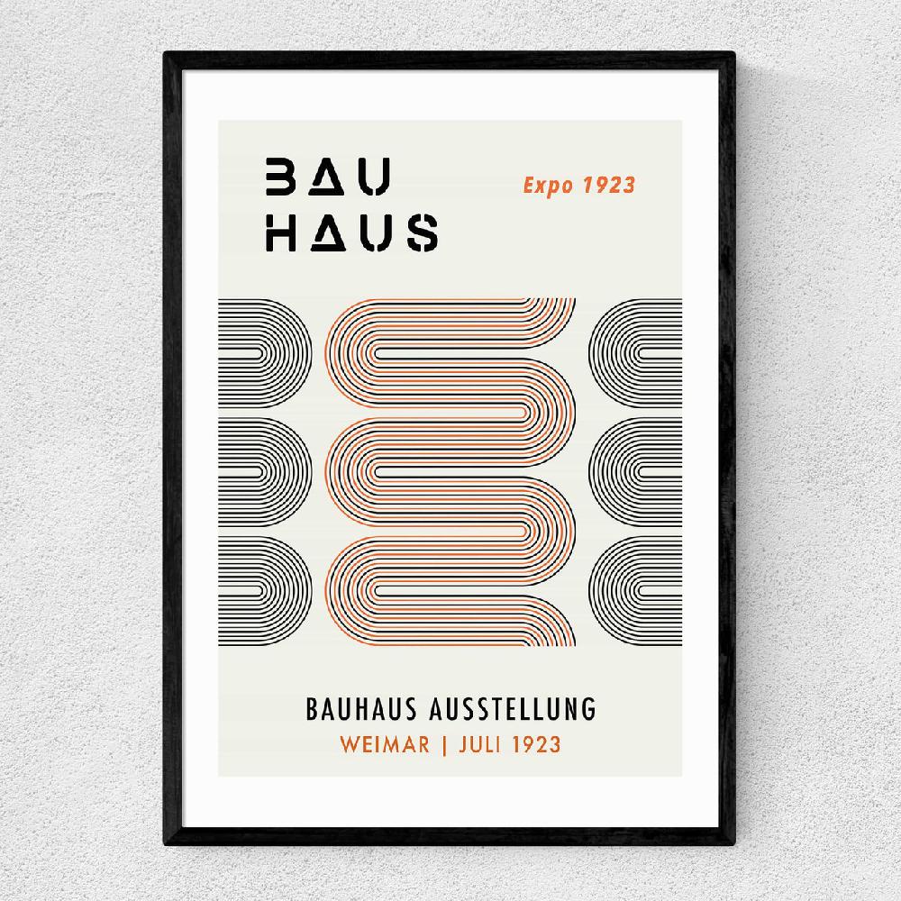 east end prints Black And Orange Bauhaus