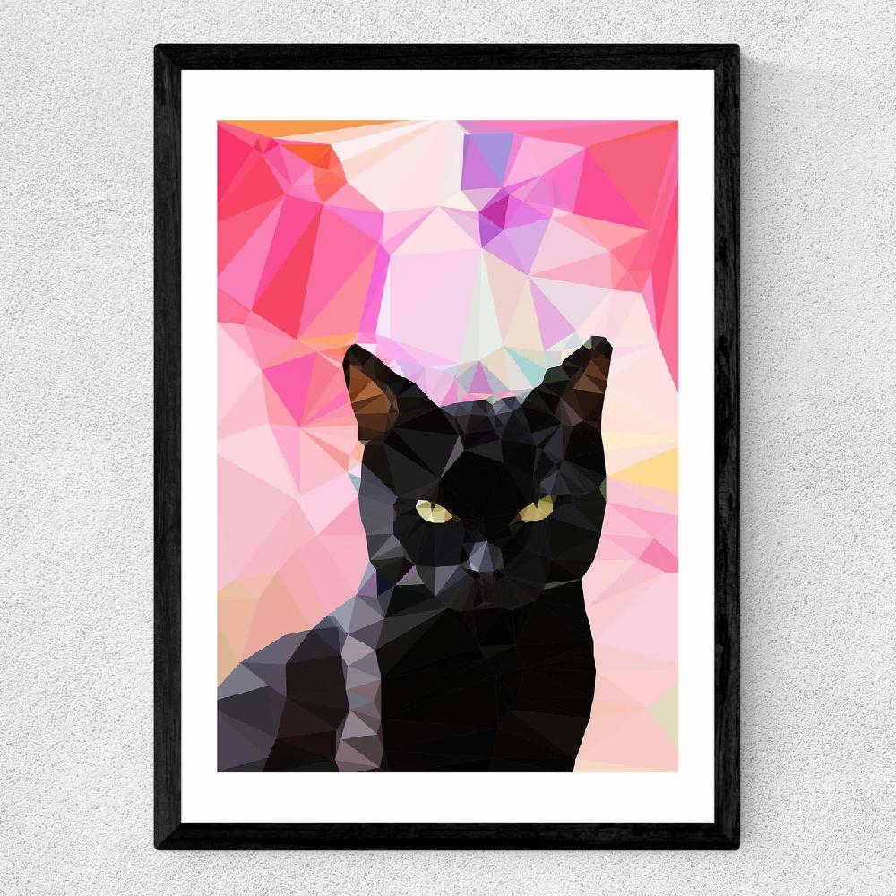East End Prints Black Cat