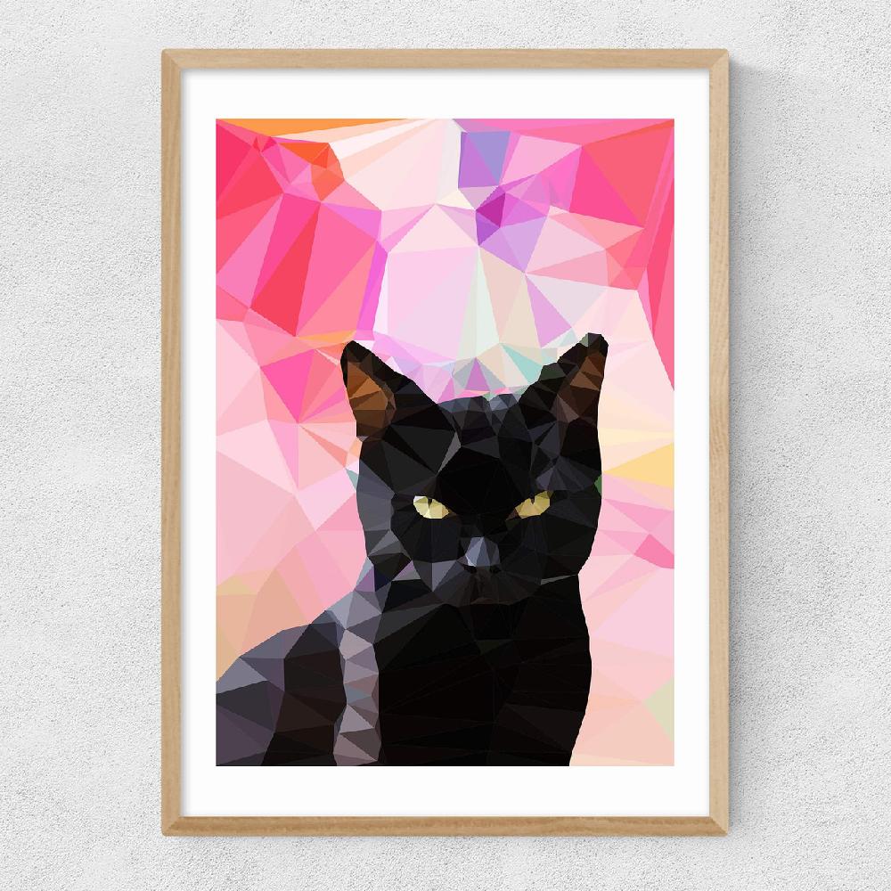 East End Prints Black Cat