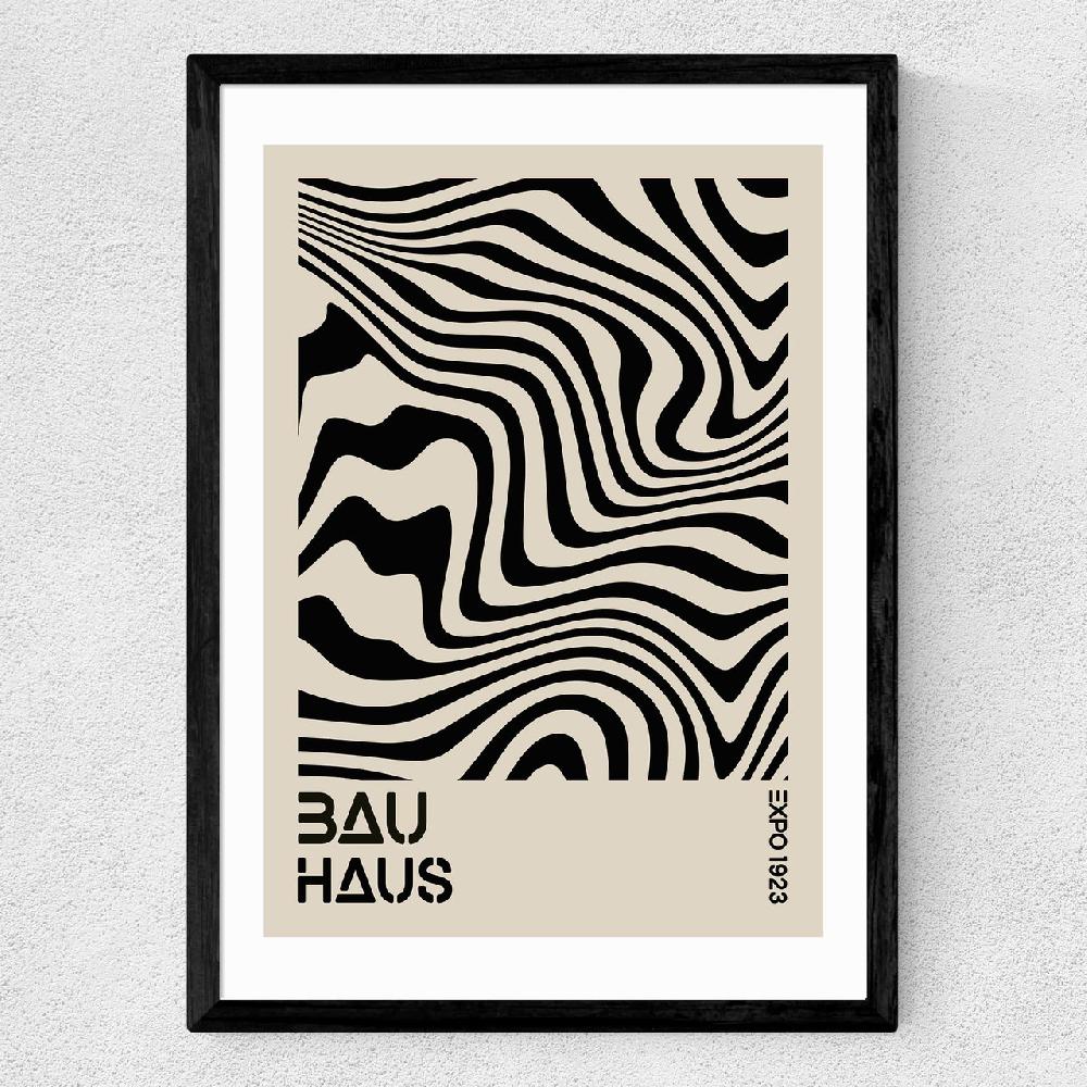 East End Prints Black Op Art Bauhaus