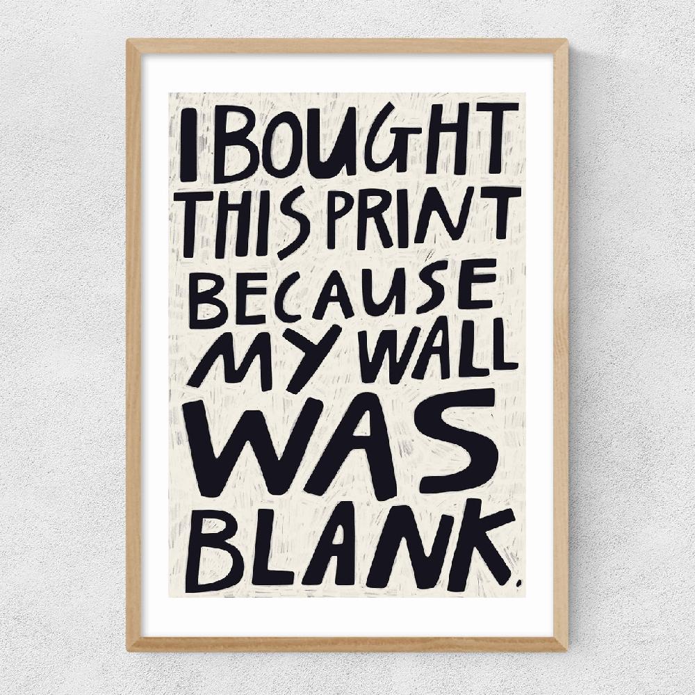 East End Prints Blank Wall
