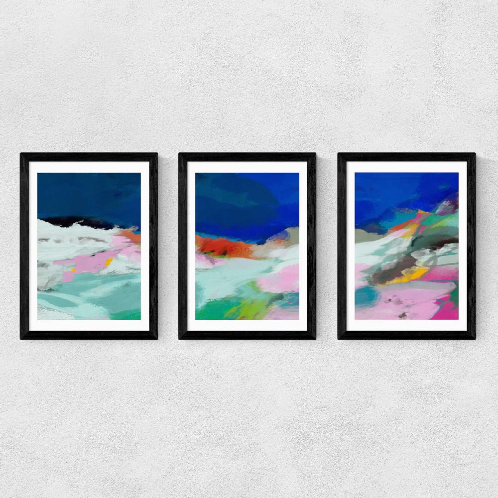 East End Prints Blaue Landschaft Triptych