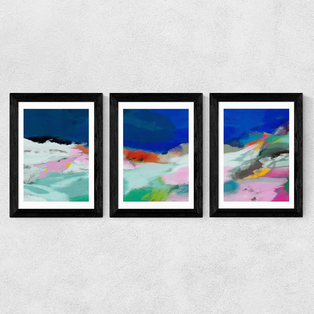 East End Prints Blaue Landschaft Triptych