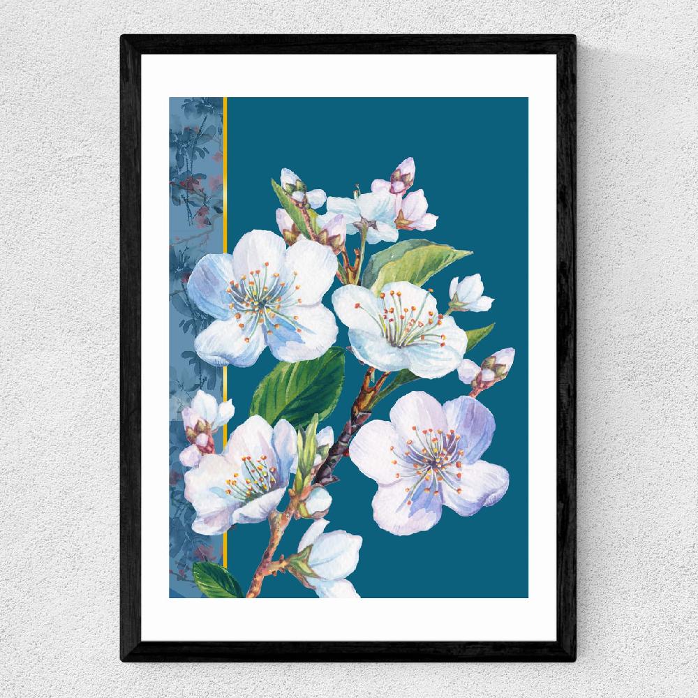 East End Prints Blossoms (White)