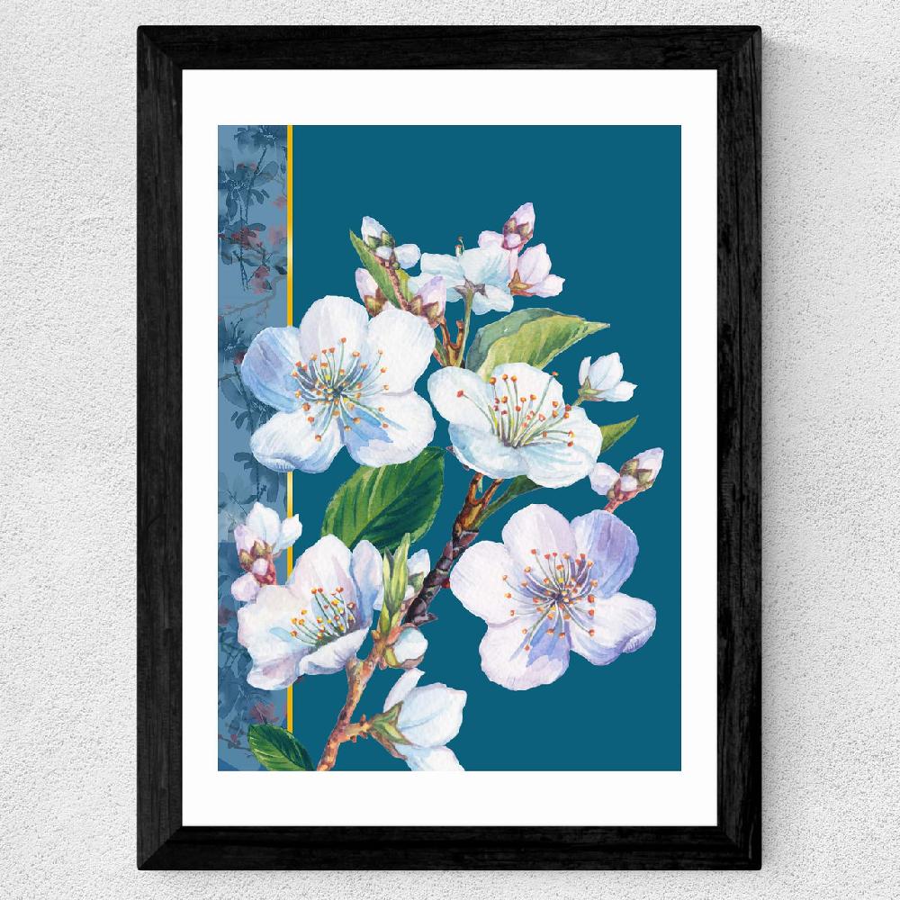 East End Prints Blossoms (White)