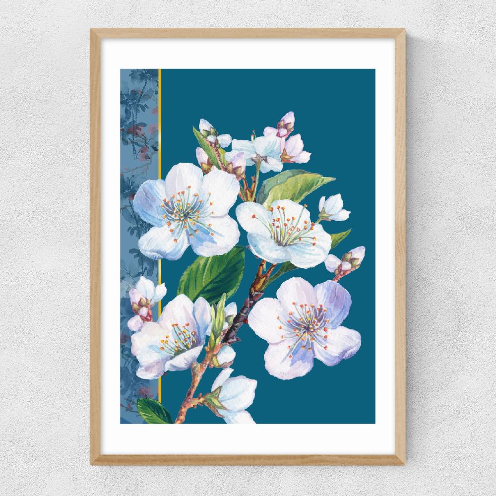 East End Prints Blossoms (White)