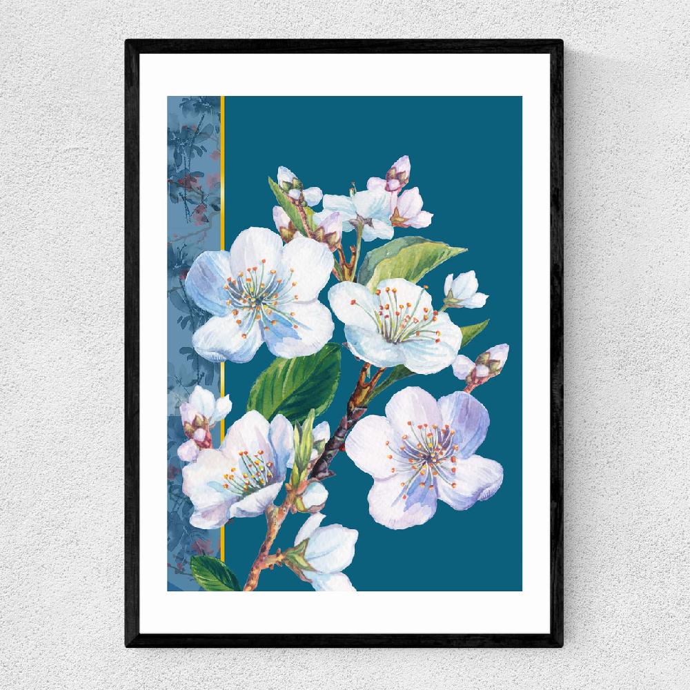 east end prints Blossoms (White)