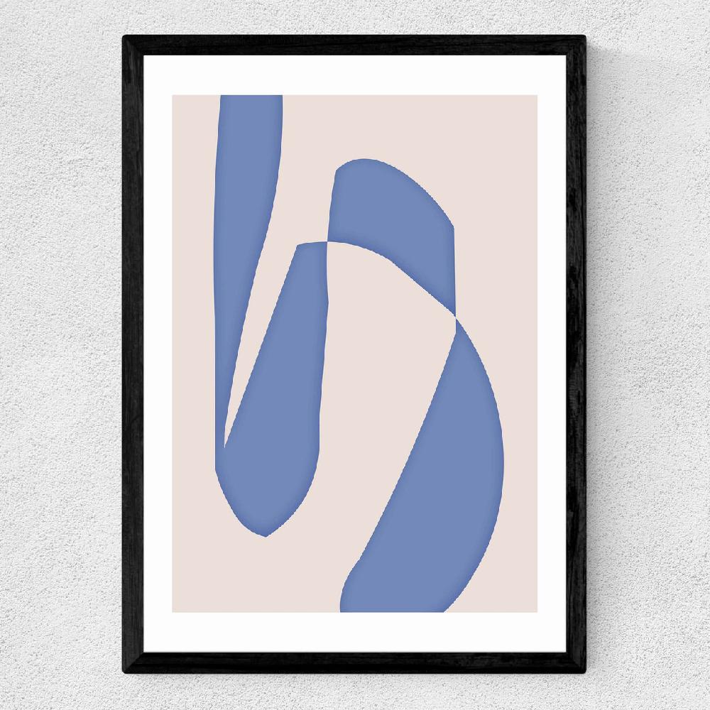 East End Prints Blue Abstract Shapes