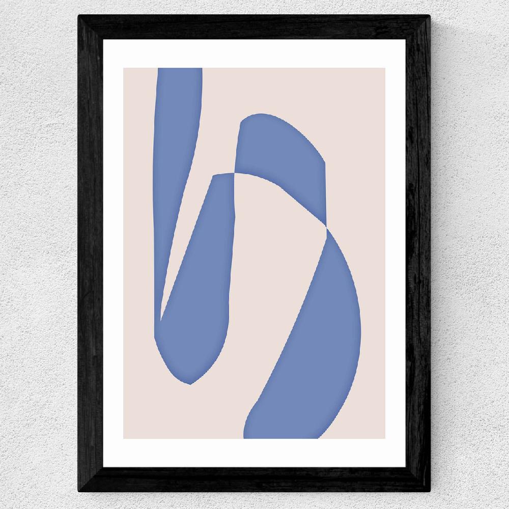 East End Prints Blue Abstract Shapes