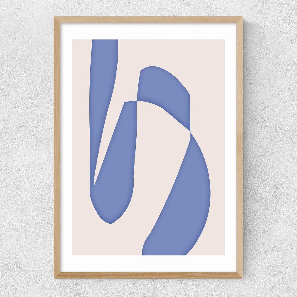 East End Prints Blue Abstract Shapes