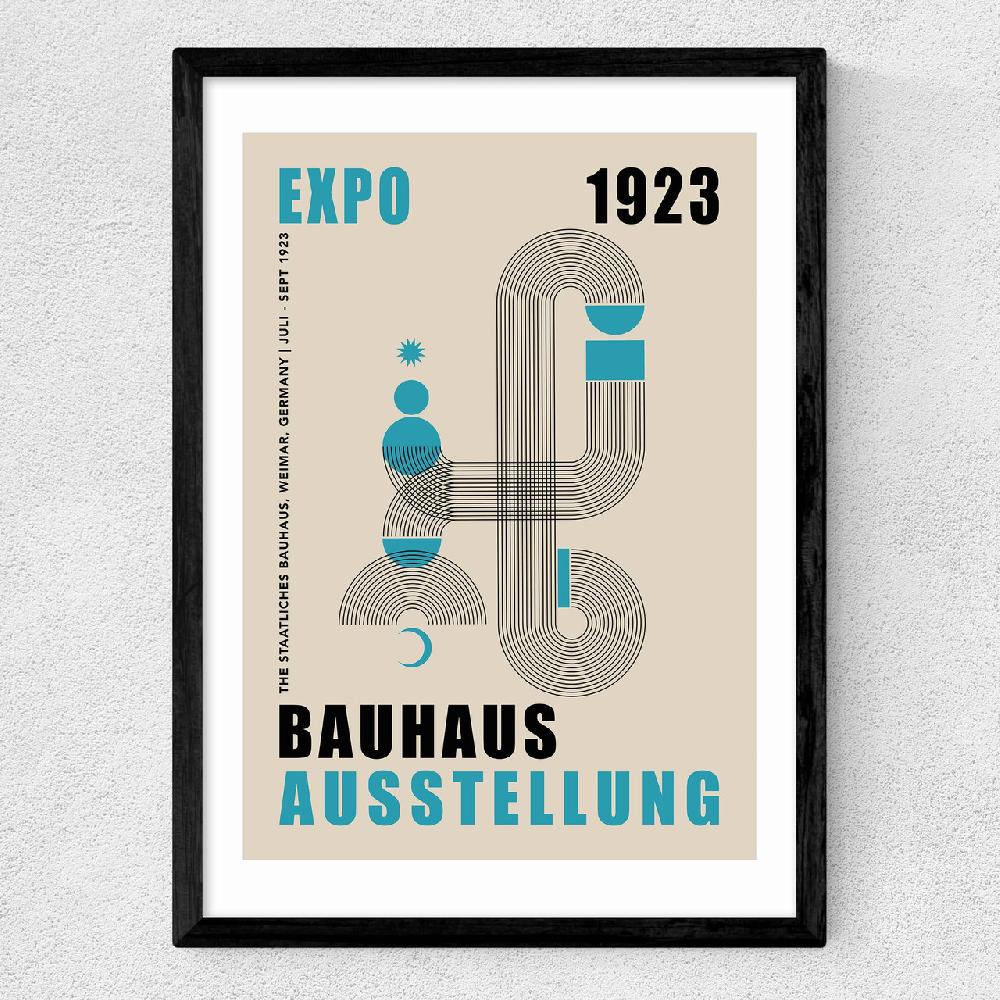 East End Prints Blue Bauhaus