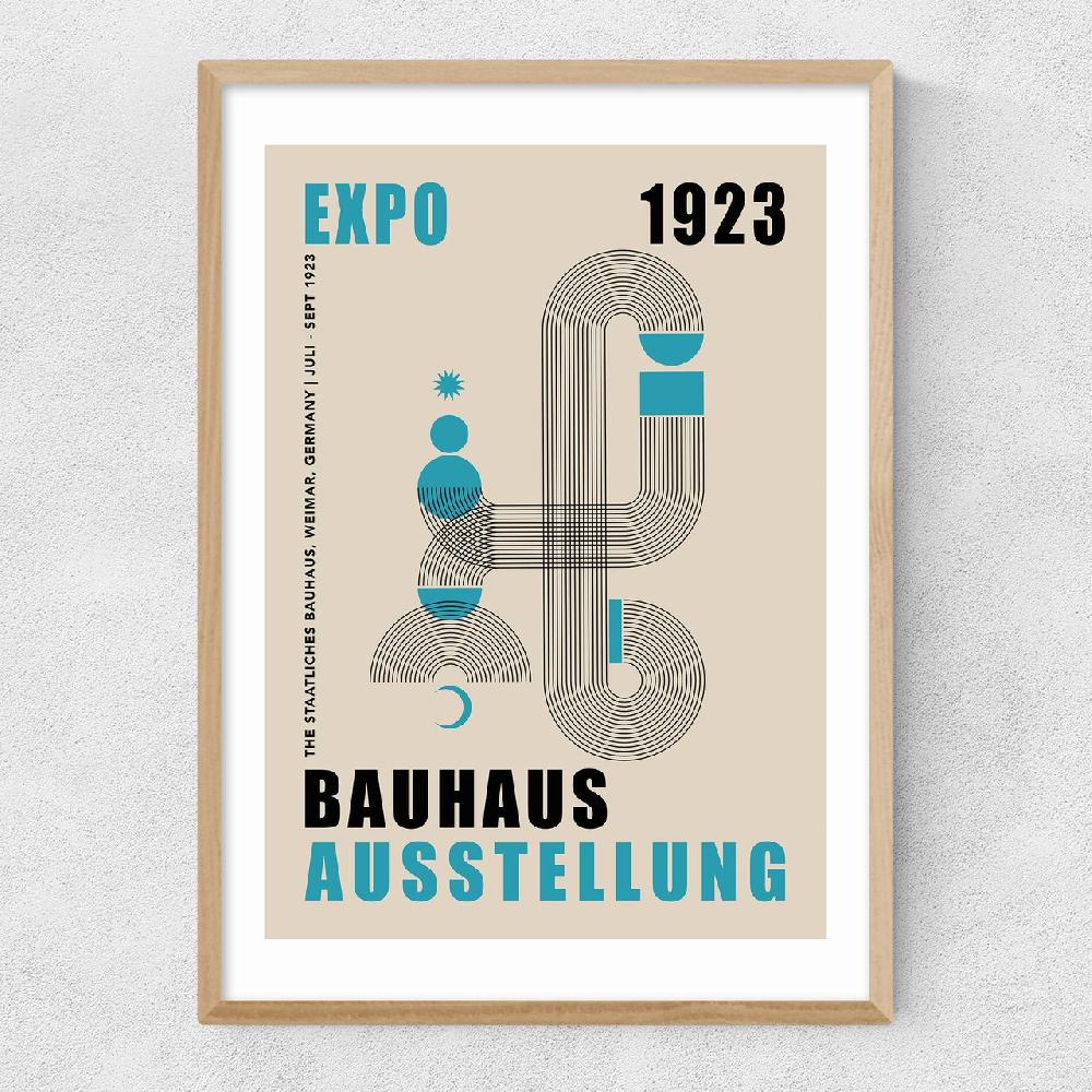 East End Prints Blue Bauhaus