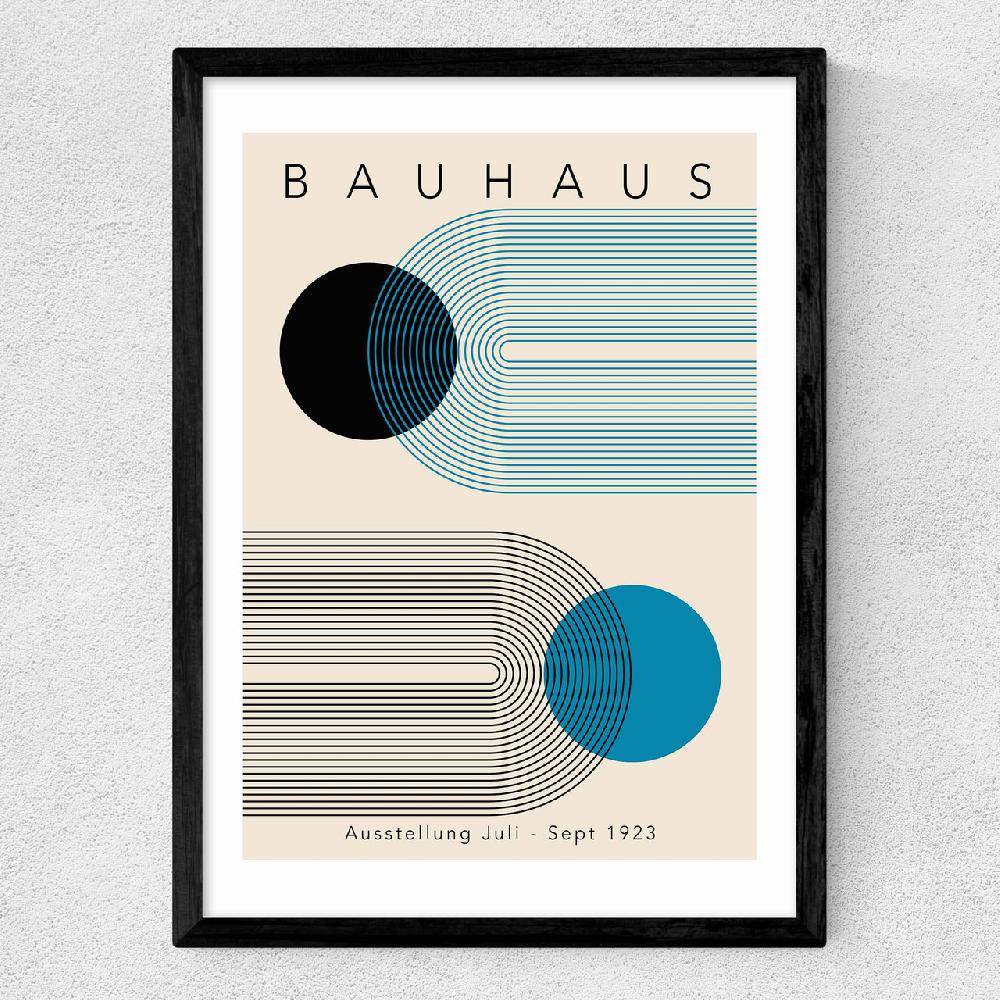 East End Prints Blue Bauhaus II