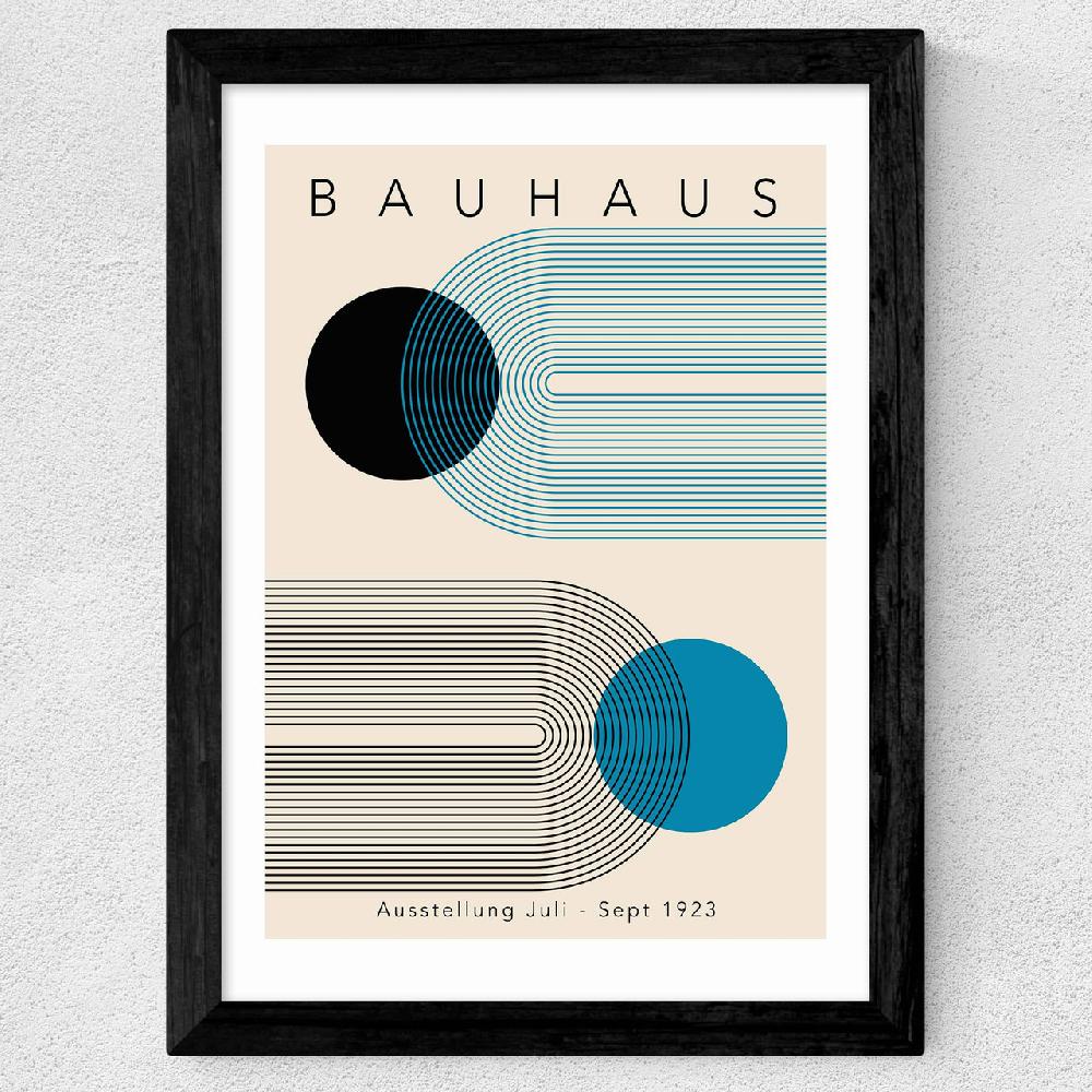 East End Prints Blue Bauhaus II