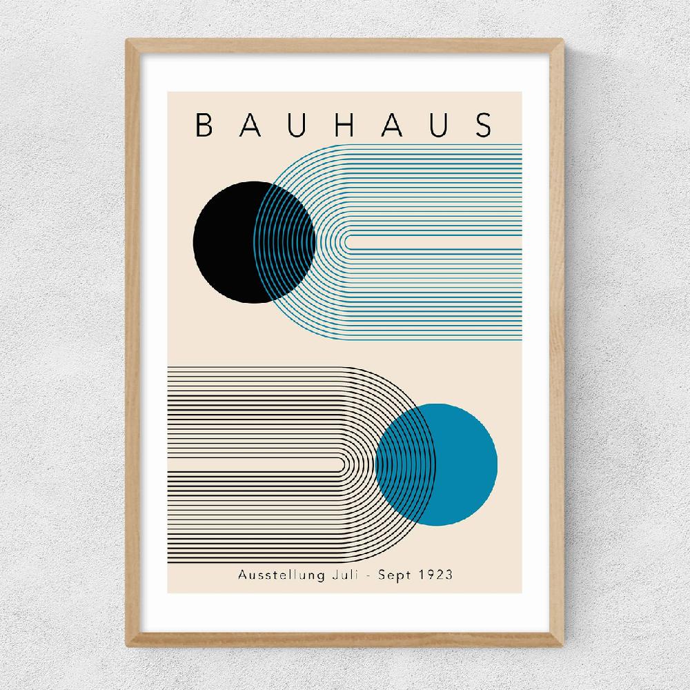 East End Prints Blue Bauhaus II