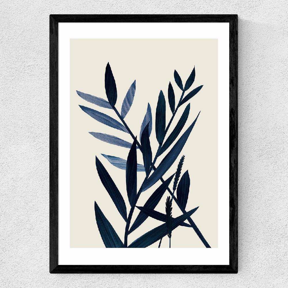 East End Prints Blue Plant II
