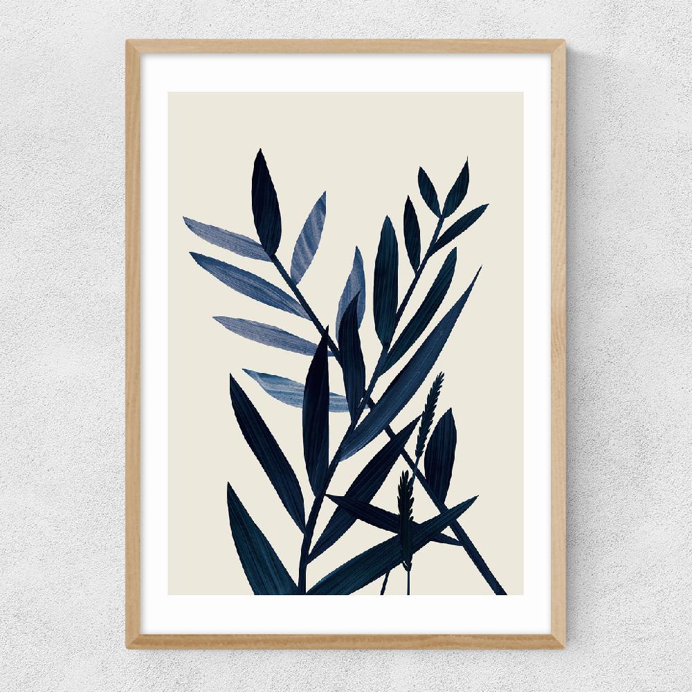 East End Prints Blue Plant II