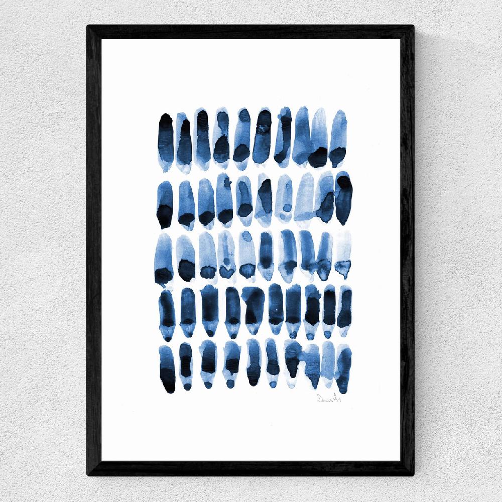 East End Prints Blue Set 1