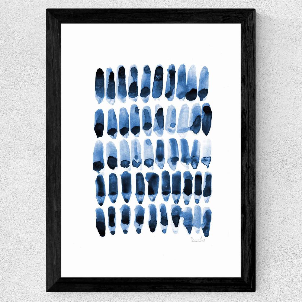 East End Prints Blue Set 1