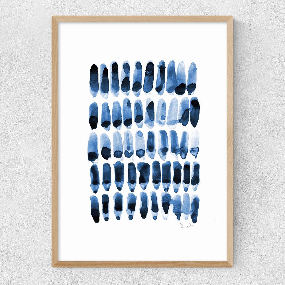 East End Prints Blue Set 1