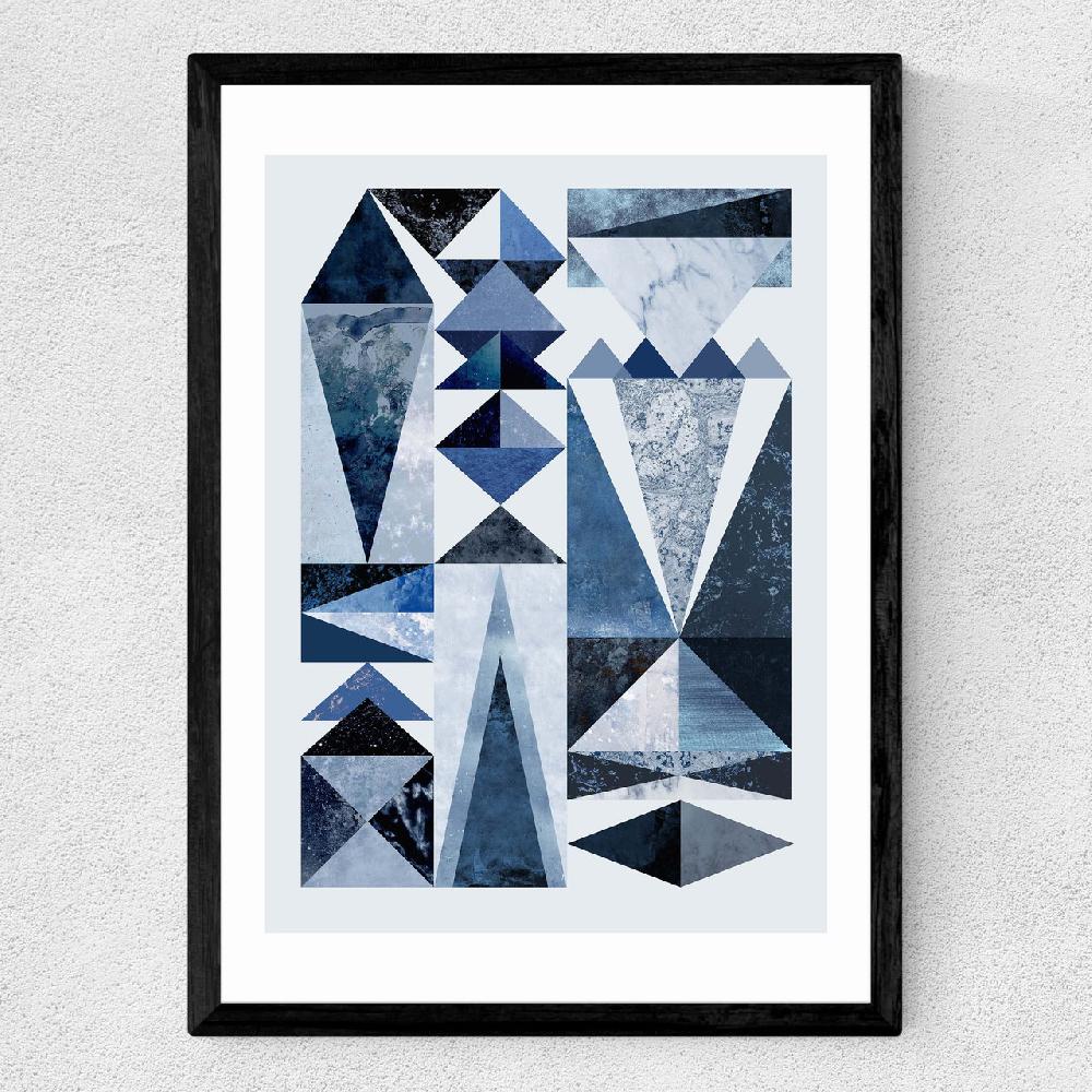 East End Prints Blue Shapes