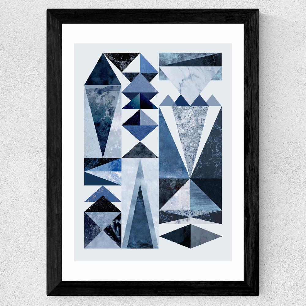 East End Prints Blue Shapes
