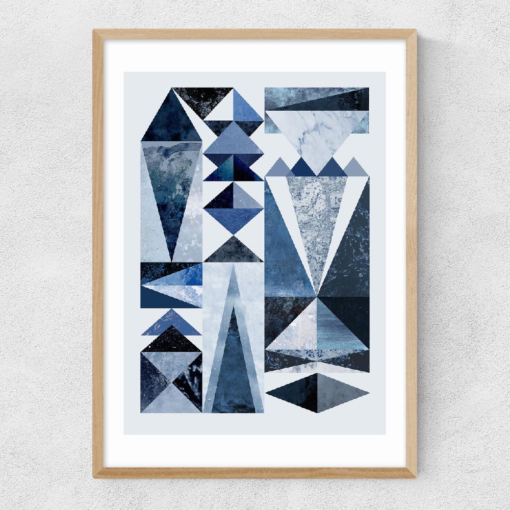East End Prints Blue Shapes
