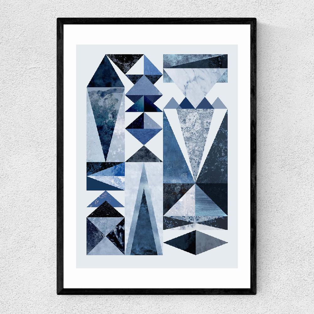east end prints Blue Shapes